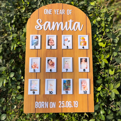 12 Month Photo Frame - Baby Birthday Gift