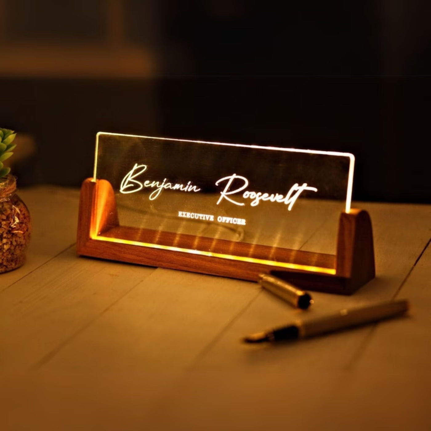 Personalized Desk Name Plate - Promotion, and Boss Gifts