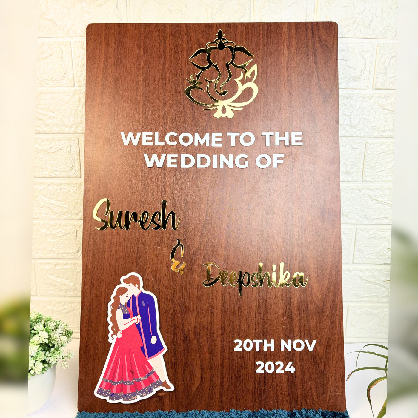 Hindu Wedding Welcome Board